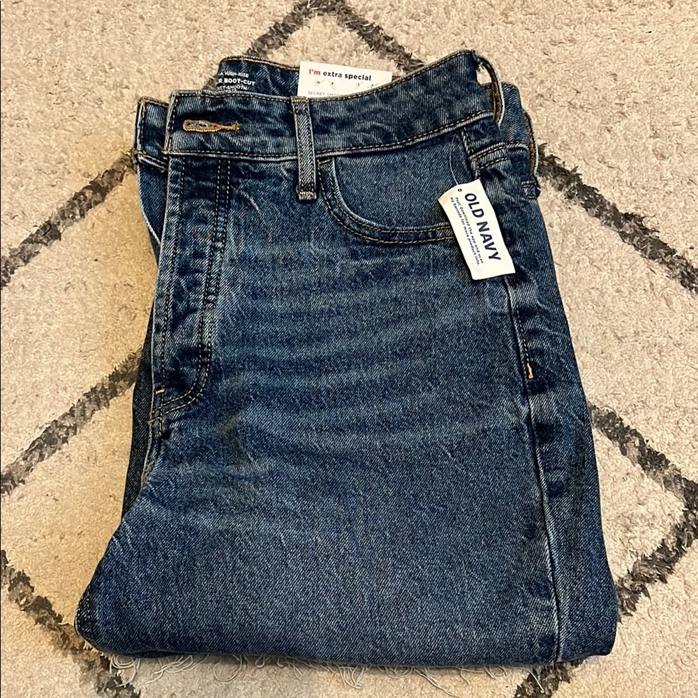 NWT Old Navy Extra High Rise Kicker Boot Cut Jeans